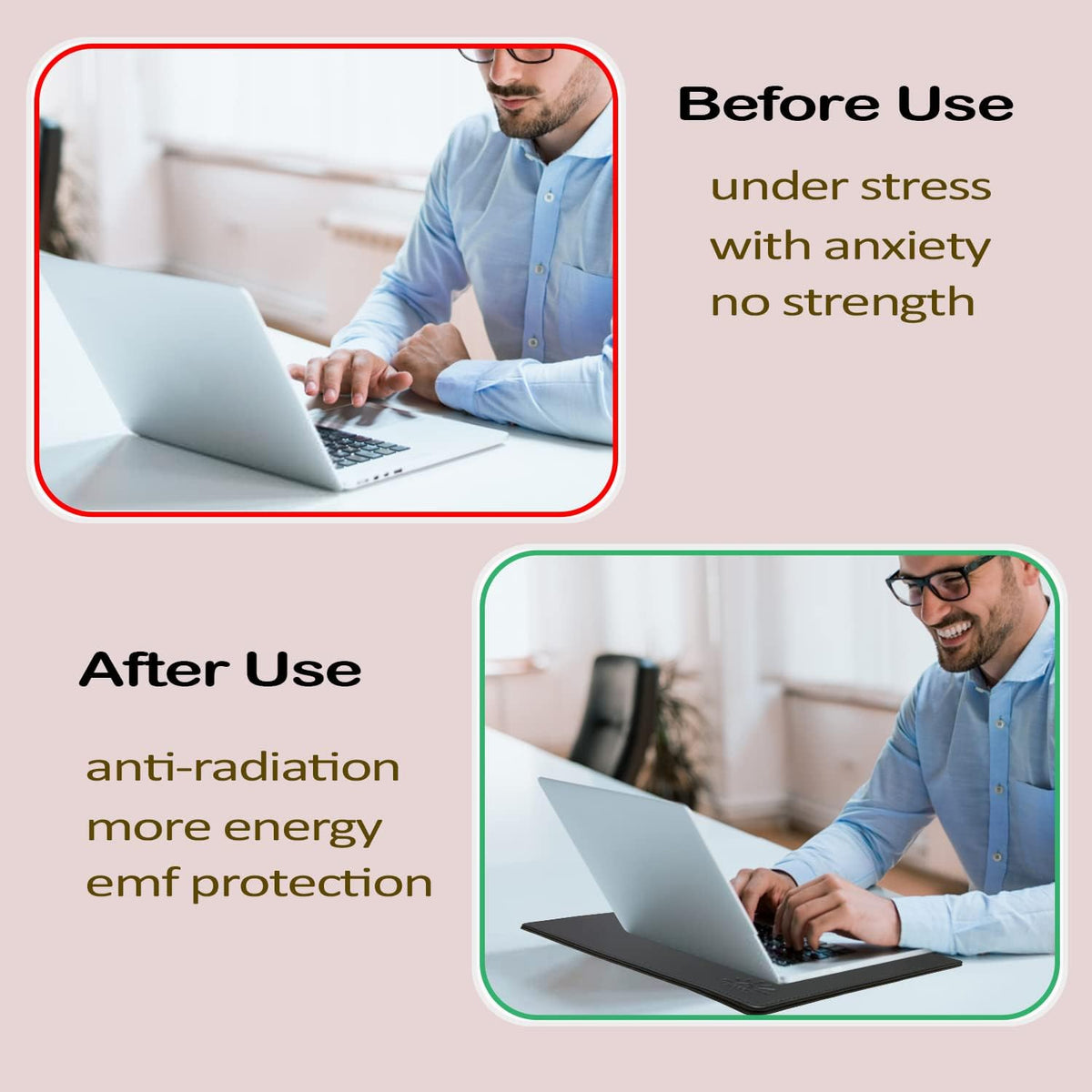 VAJOOCLL EMF Blocker Lap Pad folded for easy portability and travel.