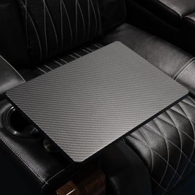 Valencia Swivel Tray Table with durable carbon fiber for a sleek home theater setup