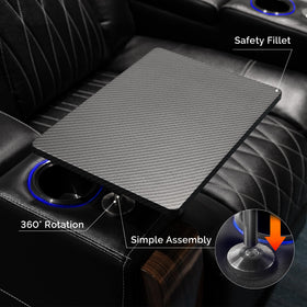 Valencia tray table features a smooth scratch resistant finish for easy cleaning