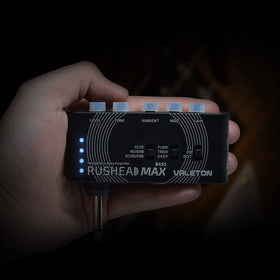 Valeton Rushead Max on a bedroom desk for easy practice and quick tone shaping