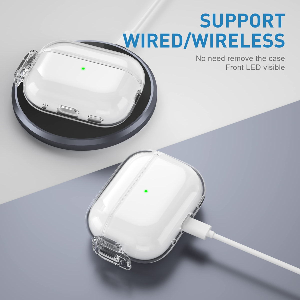 Shockproof material guards against drops, scratches, and bumps.