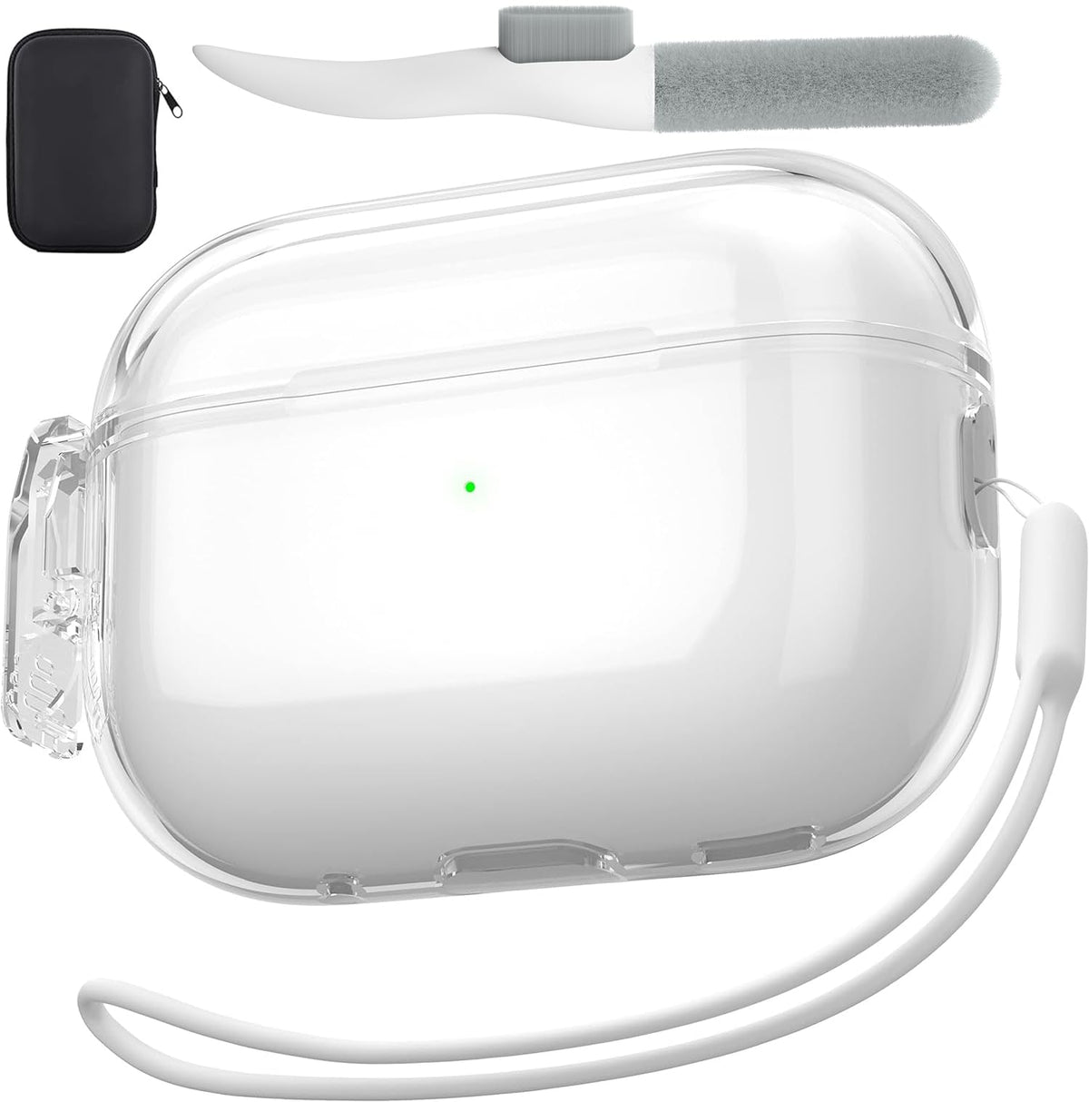 ValKit AirPods Pro 2 clear case with lock protects while showing original design.