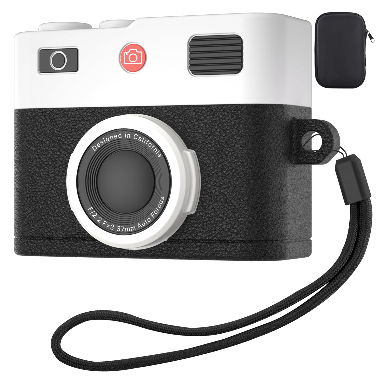 valkit front view camera case showing playful design and protective shape