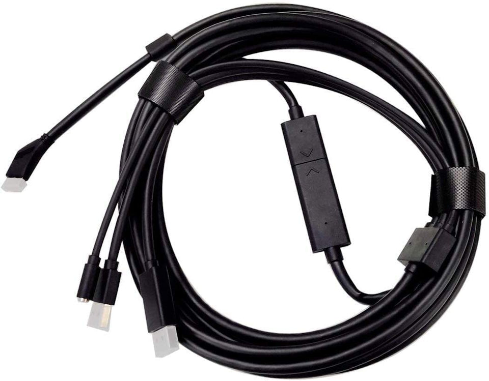 Valve Index replacement tether cable close-up showing secure connection for smooth VR sessions.