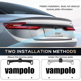 Vampolo night-vission capable backup camera offers clearer views in low light.