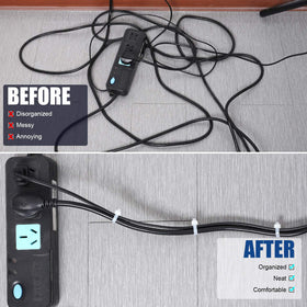 VAMRONE 50lbs tensile cable ties secure heavy wires indoors and outdoors.