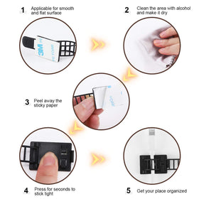 VAMRONE adhesive back panel keeps cords hidden behind furniture for clean spaces.