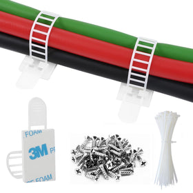 VAMRONE adhesive cable clips kit organizes cords in a tidy workspace