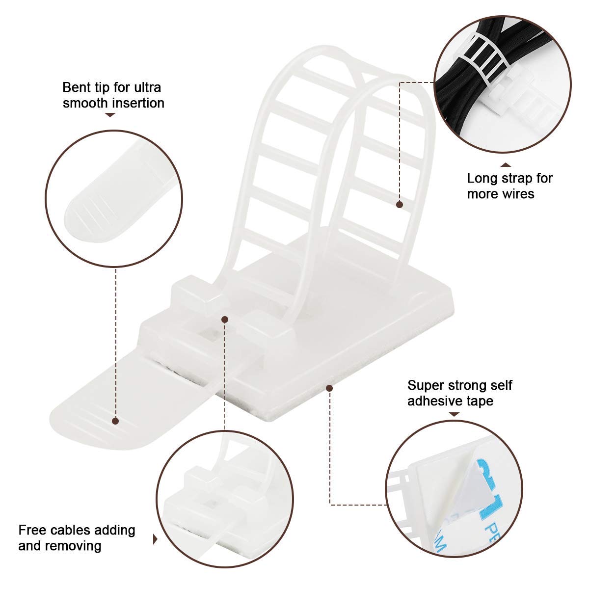 VAMRONE adjustable nylon cable ties for flexible wiring