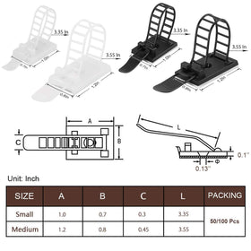 VAMRONE quick-release cable ties help secure and adjust wires as needed.