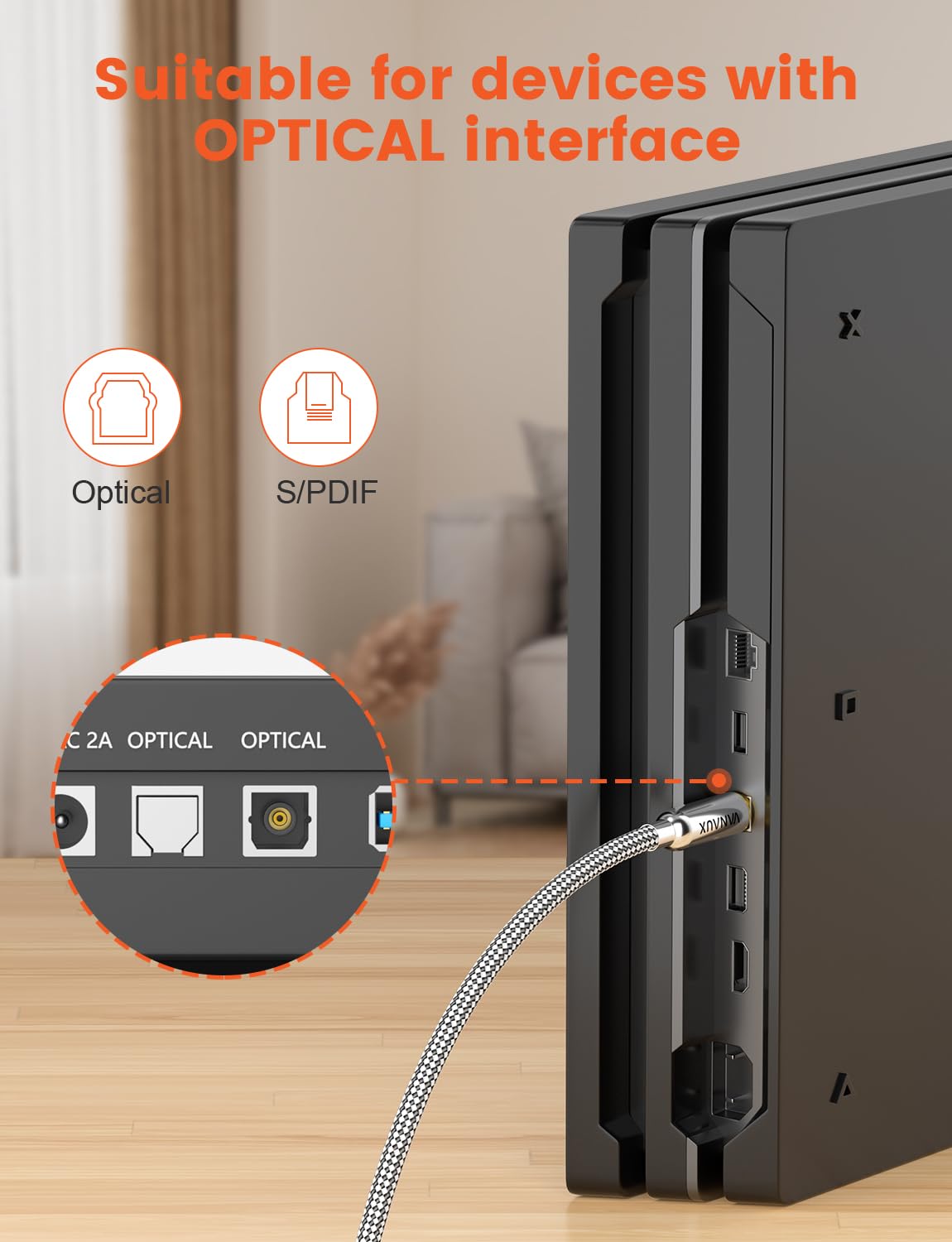VANAUX aluminum alloy shell enhances durability and longevity of the cable.