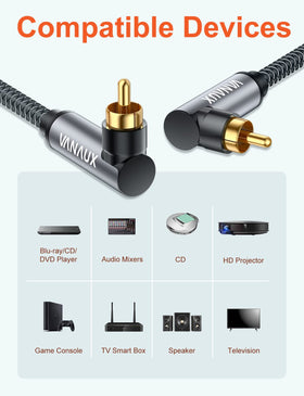 VANAUX cable connected behind TV demonstrating space-saving installation benefit