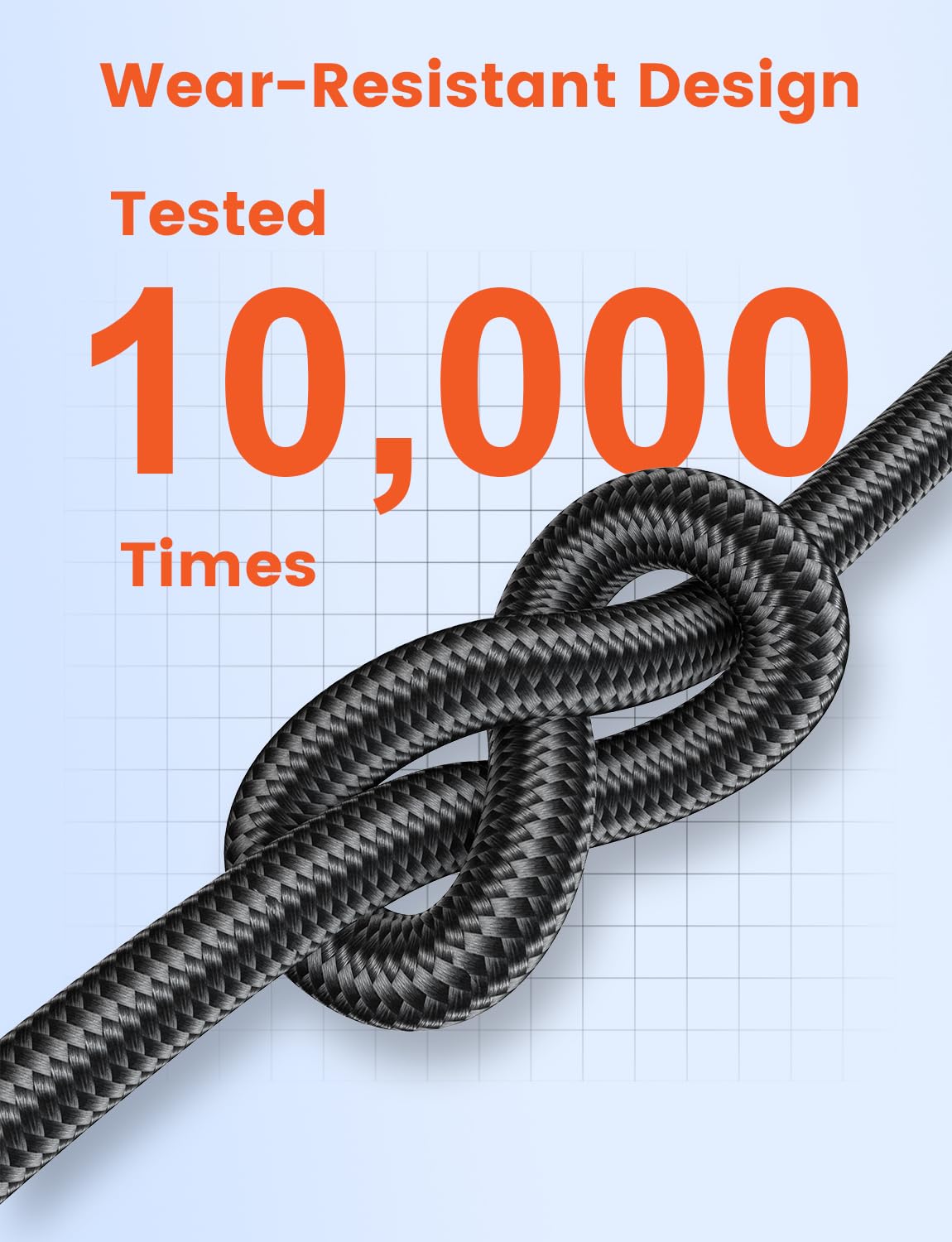 VANAUX durable PVC jacket protects cable from daily wear.