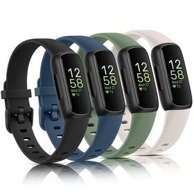 Vancle Inspire 3 black band closeup shows durable silicone and comfortable fit.