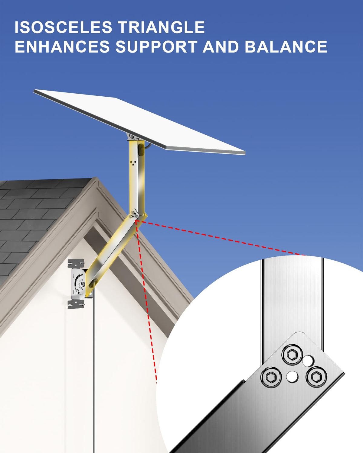 VANDESAIL mount installed on exterior wall showing secure Starlink placement