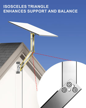 VANDESAIL mount installed on exterior wall showing secure Starlink placement