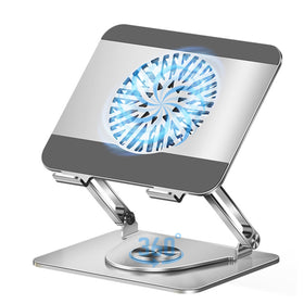 VanFeb front view folded stand showing compact portability and stability