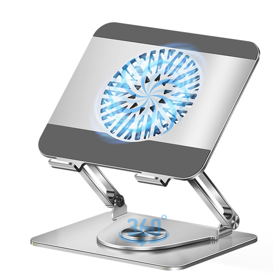 VanFeb front view folded stand showing compact portability and stability