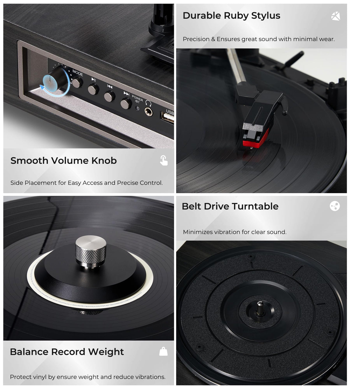 Vangoa Bluetooth connectivity streams from devices to external speakers.