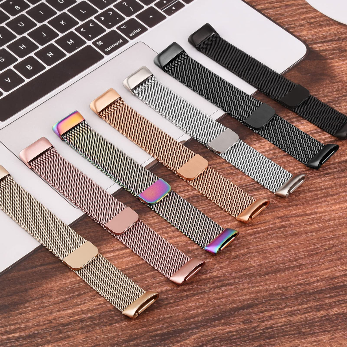Vanjua fashionable rose gold Charge 6 band complements outfits and workouts.
