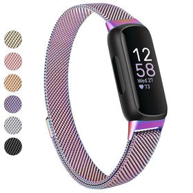 Vanjua mesh band for Fitbit Inspire 3, breathable stainless steel and comfortable fit.