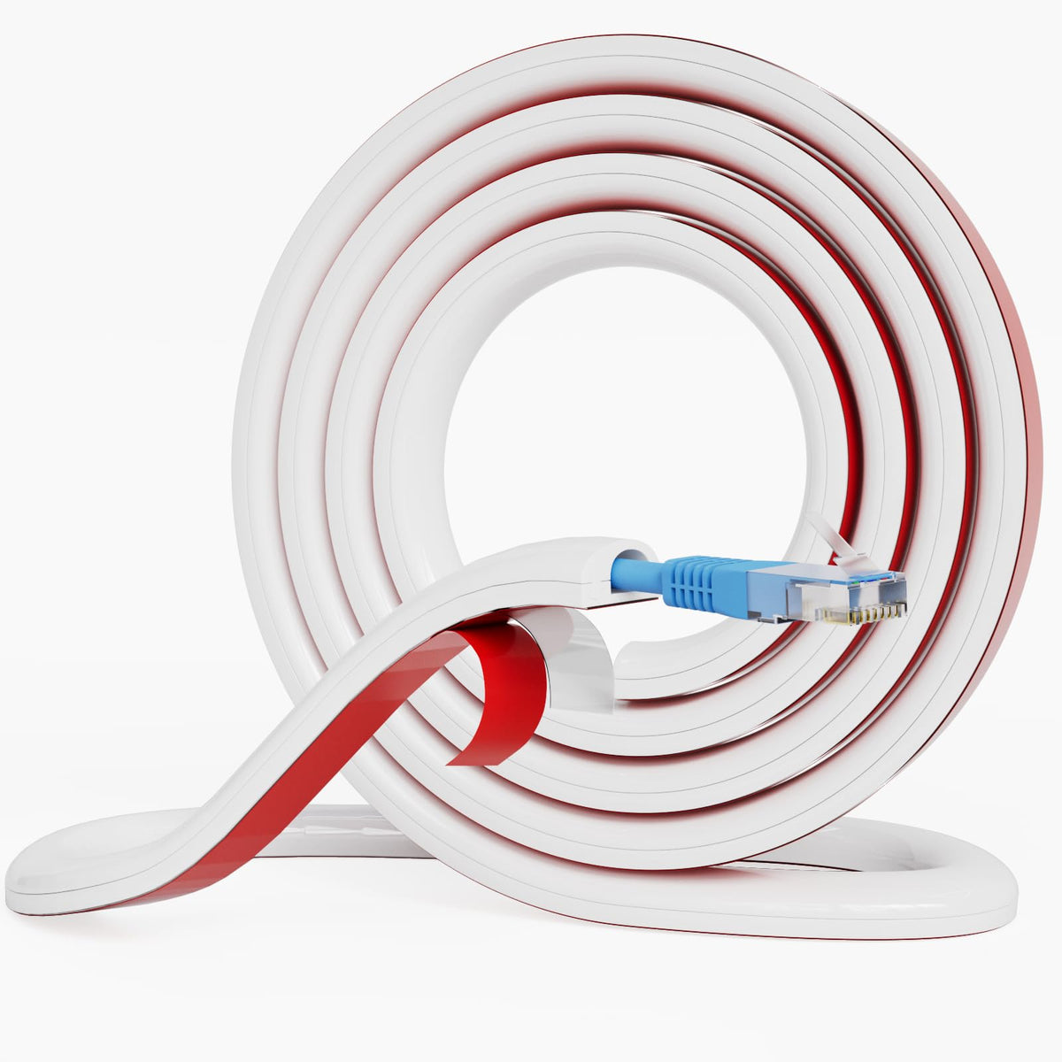 Vannesse cord hider kit package demonstrates a tidy, cable-free living space.