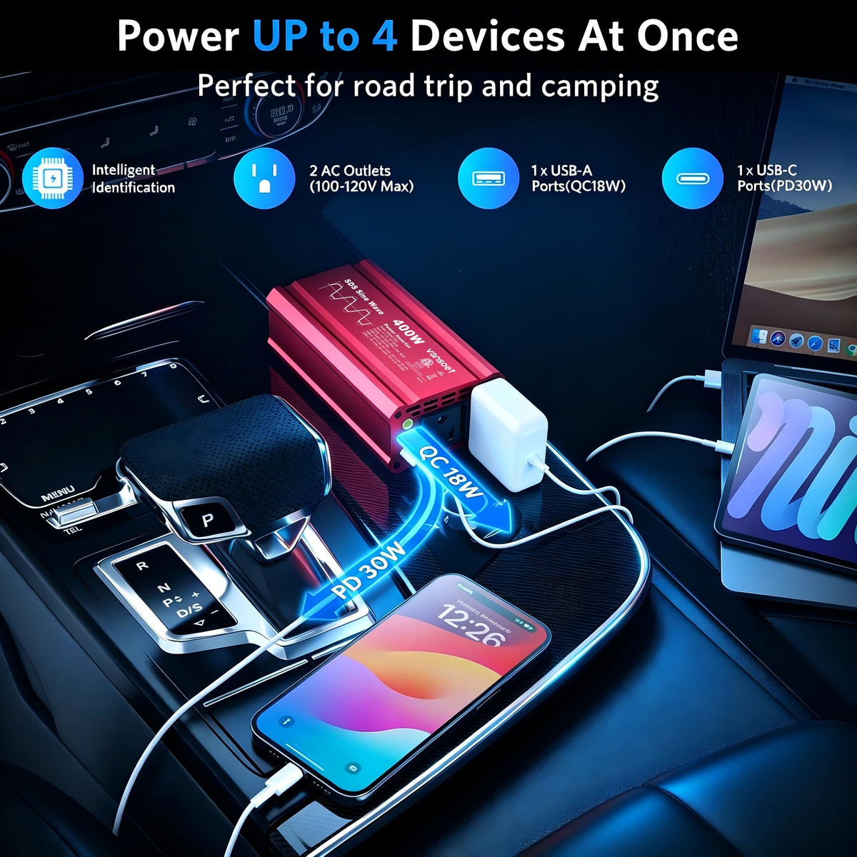 vansoet cigarette plug connected to car socket for easy installation