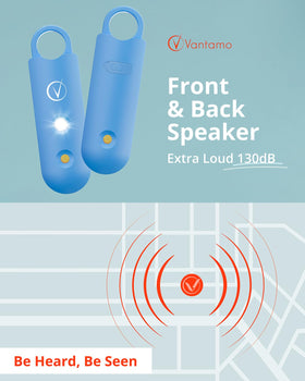 Vantamo dual speakers close-up, delivers extra-loud 130 dB alert