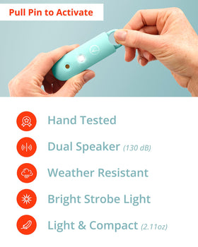 Vantamo alarm on runner at dusk illustrating safety and visibility