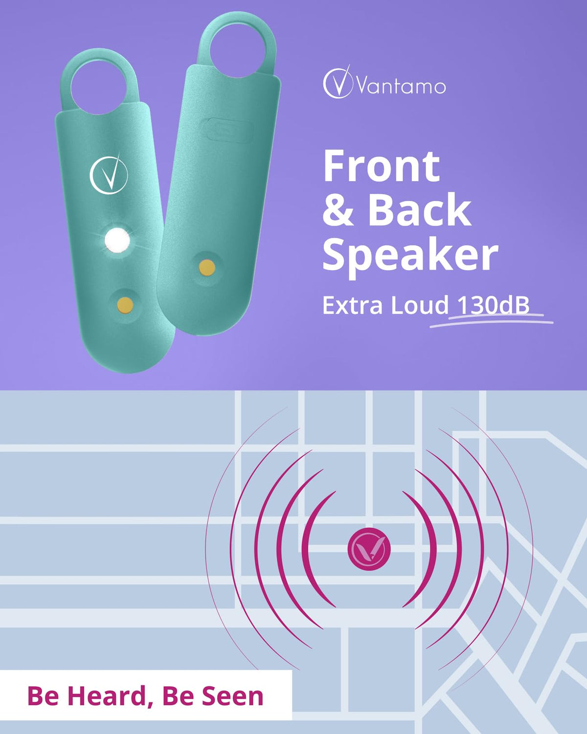 Vantamo low battery notice keeps you aware of remaining charge.