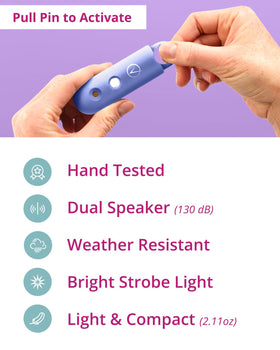 Vantamo safety keychain with strobe light increases visibility in crowds