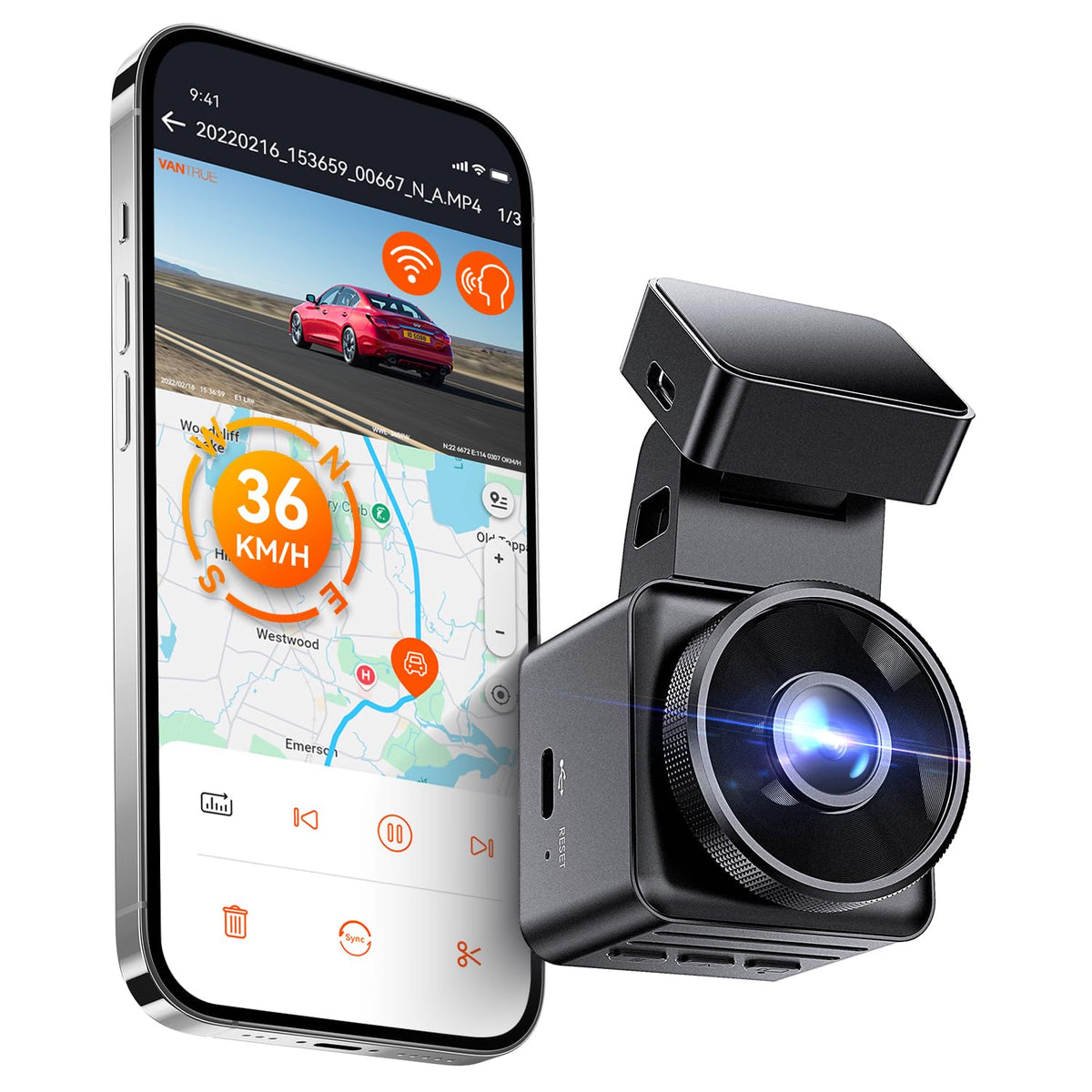 Vantrue E1 Lite compact dash cam offers discreet daily recording for safer drives.