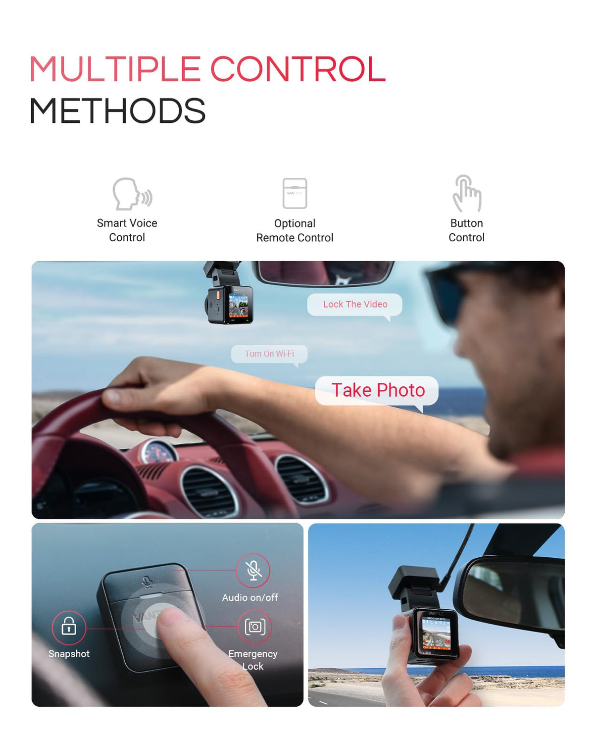 Vantrue E1 Pro 5G WiFi GPS for quick sharing