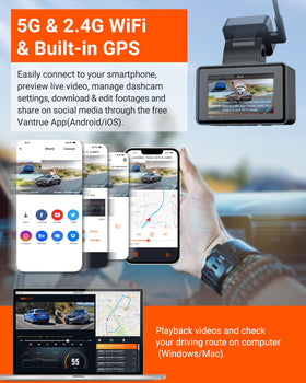 Vantrue E2 Starvis rear 160° view improves rear‑channel recording