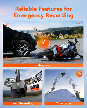 Vantrue F1 160° wide angle minimizes blind spots for broader street coverage.
