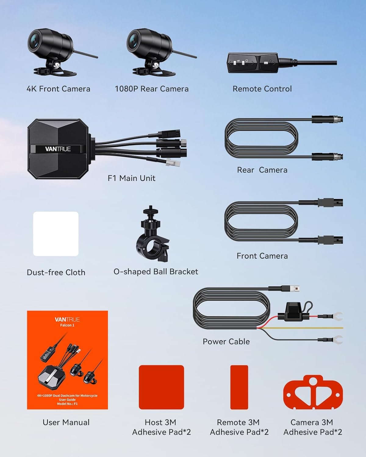 Vantrue F1 G-sensor and parking mode protect important clips automatically.