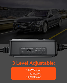 VANTRUE fuse holder supports low voltage protection to prevent battery drain.