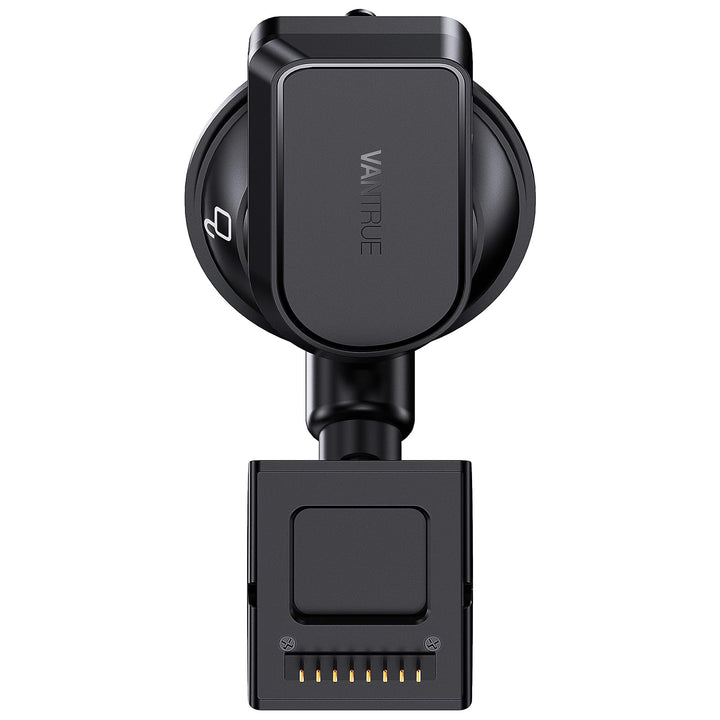 Vantrue N2X GPS mount with suction cup on windshield for secure dash cam capture