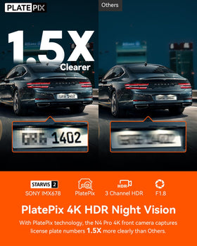 Vantrue N4 Pro rear camera captures 1080p for full coverage.