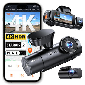 Vantrue N4 Pro S front 4K view for crisp daytime and nighttime road footage.