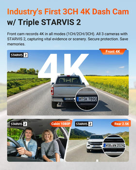 Vantrue N4 Pro S rear 2.5K camera records plates in all weather