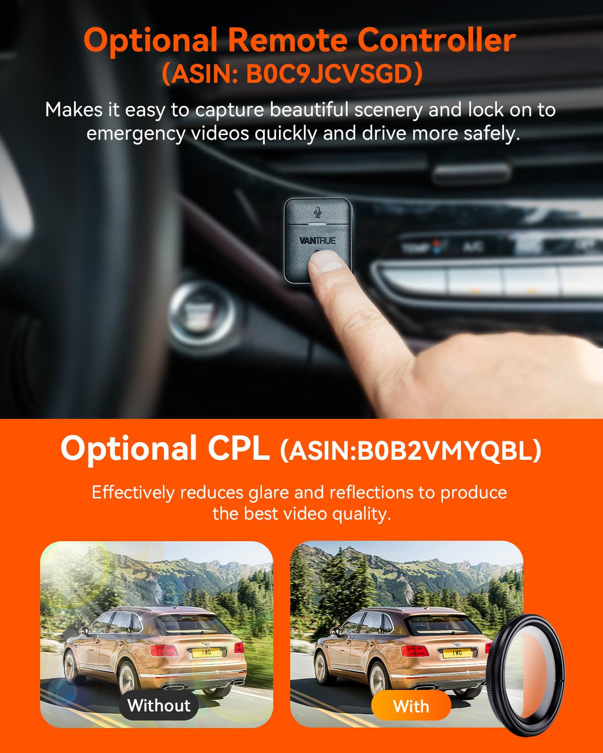 Vantrue N4 Pro voice control keeps hands on the wheel.