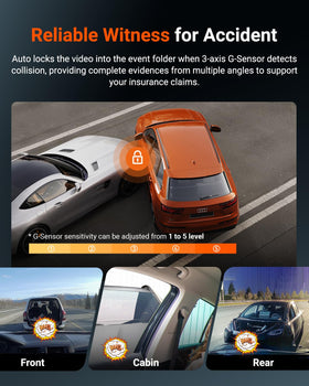 Vantrue N4S 24/7 parking mode records incidents while parked to deter theft.