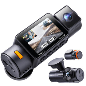 Vantrue N4S front view with 360-degree coverage for complete driving footage.