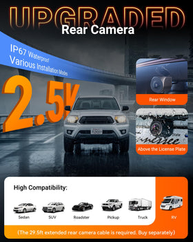 Vantrue N4S PlatePix feature enhances license plate capture at night.