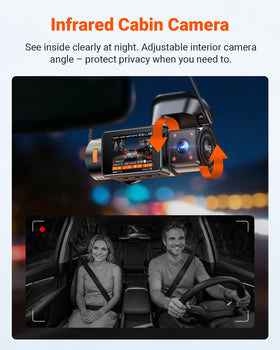 Vantrue N4S quad GPS tracks location and speed with fast satellite lock.