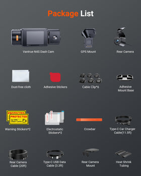 Vantrue N4S voice control enables hands-free dash cam operation for safer driving.
