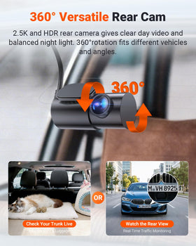Vantrue N4S 5GHz Wi-Fi enables fast footage transfer to a smartphone.