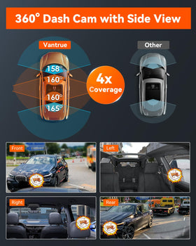 Vantrue N5 rear camera provides rearward recording for incidents