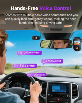 Vantrue S1 Pro 5GHz WiFi and GPS enable instant footage sharing.